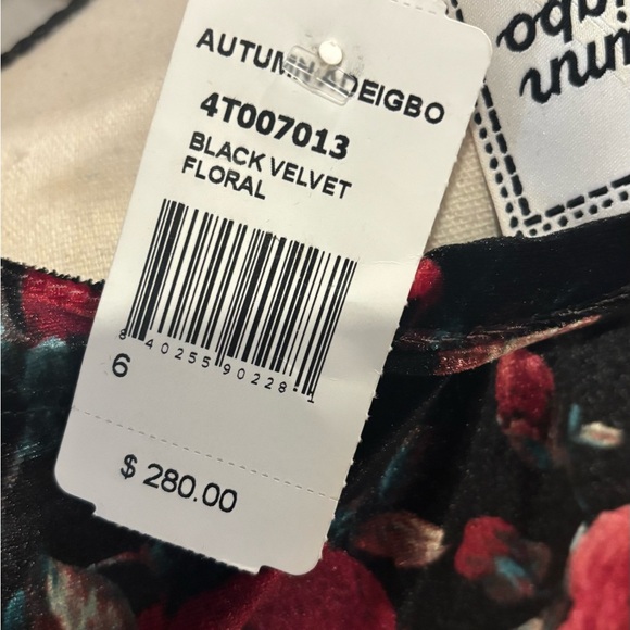 NWT— Autum Adeigbo CutoutTwisted Floral Velvet Blouse - Picture 3 of 4